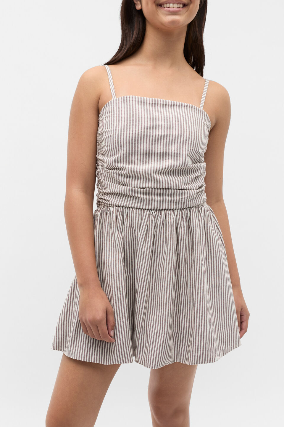 Stripe Bubble Dress  Mushroom