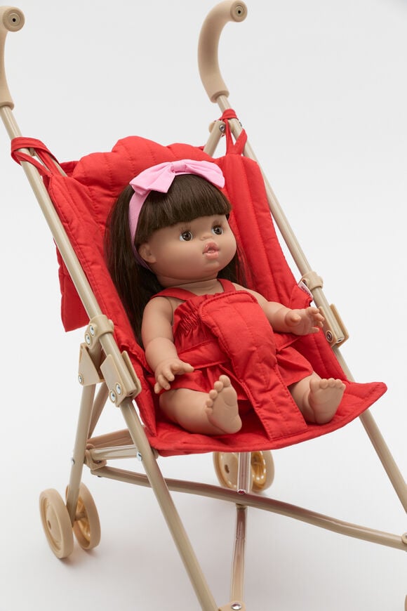 Bow Doll Pram  Red  hi-res