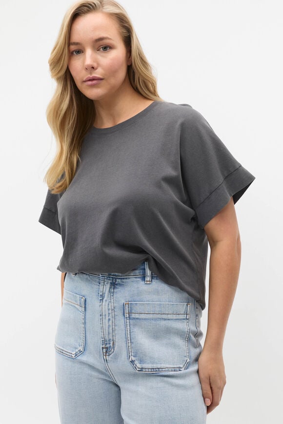 Core Longline Tee  Charcoal Wash  hi-res