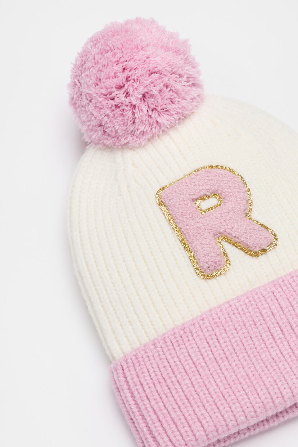 Colourblock Initial Beanie  R
