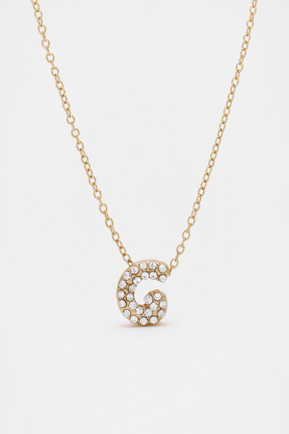 Initial Jewel Bubble Necklace  G