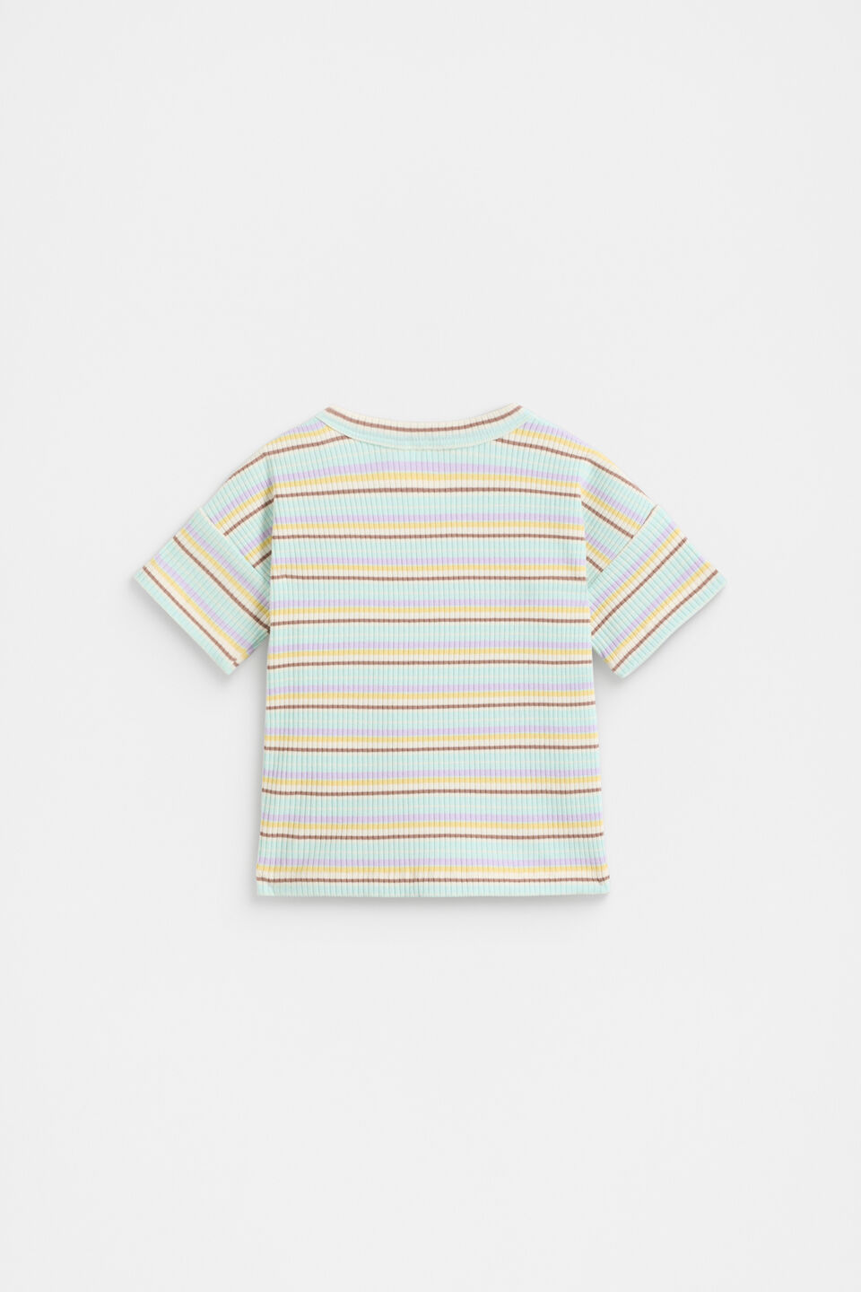 Stripe Rib Logo Tee  Multi