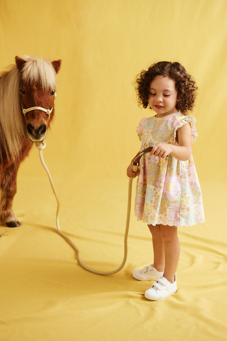 Floral Button Dress  Vintage Cream