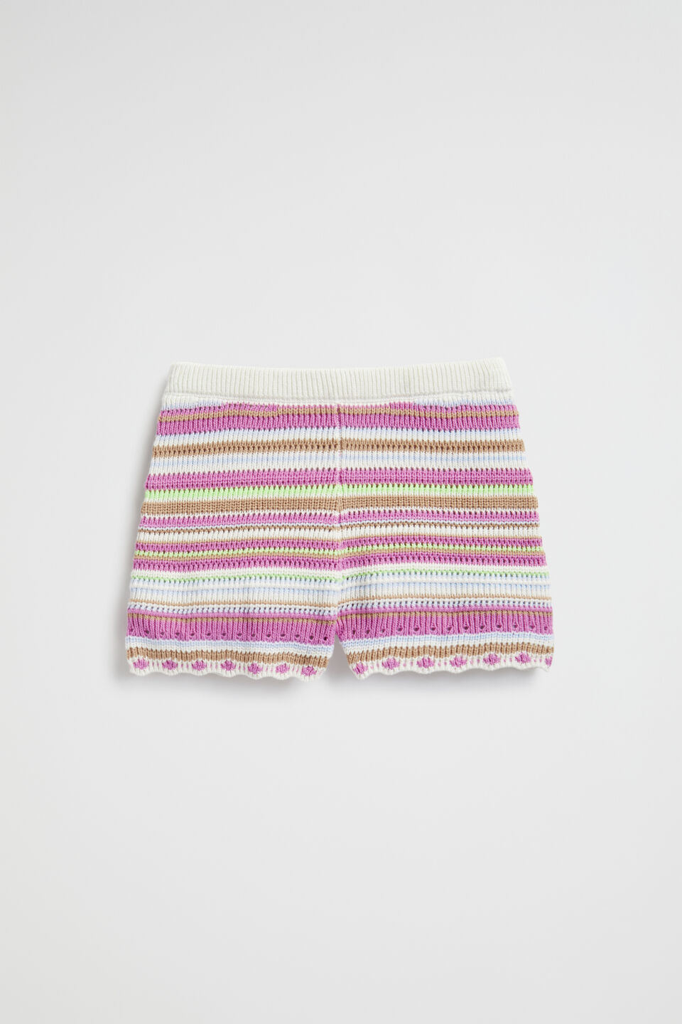 Crochet Knit Short  Multi