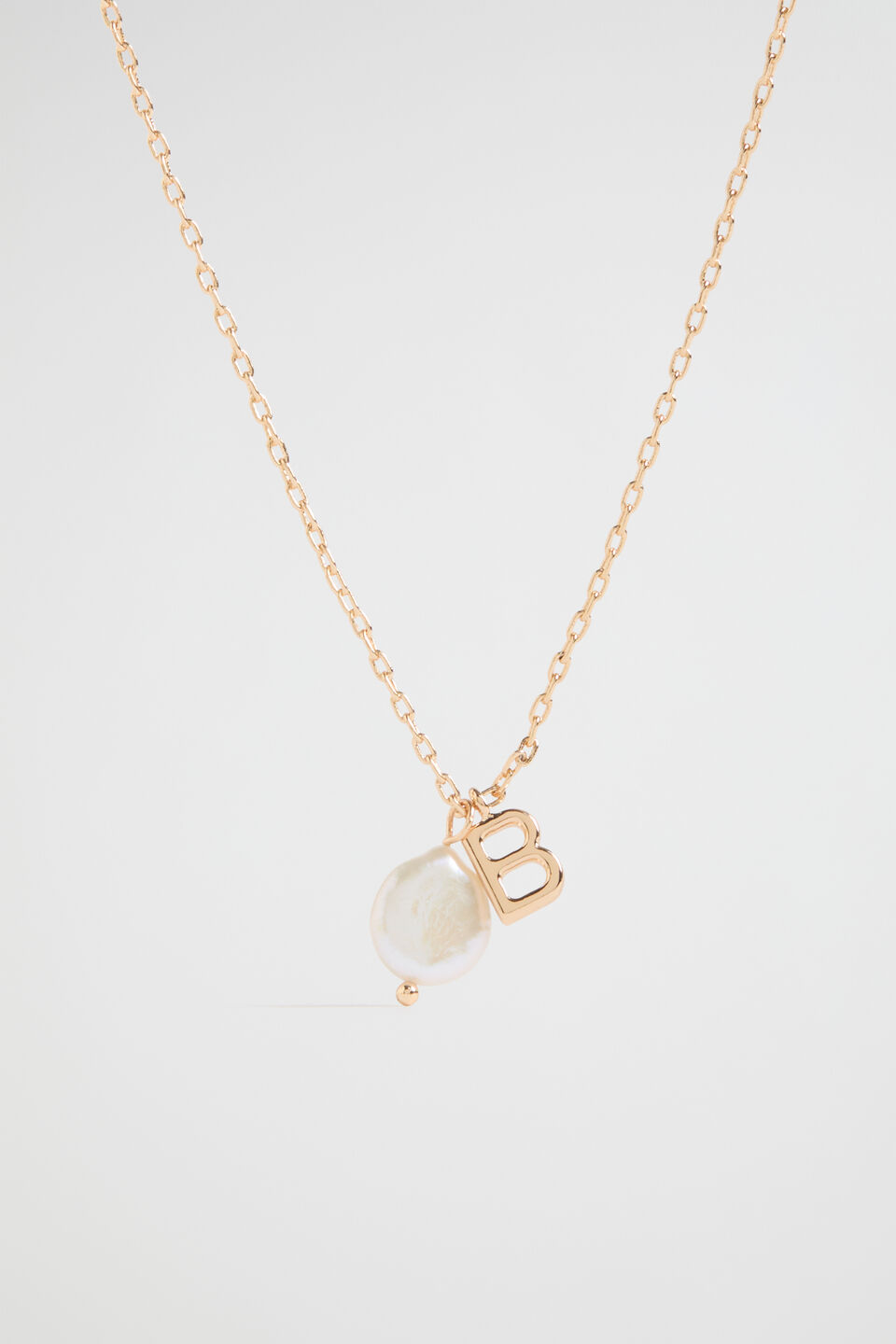 Pearl Alphabet Necklace  B