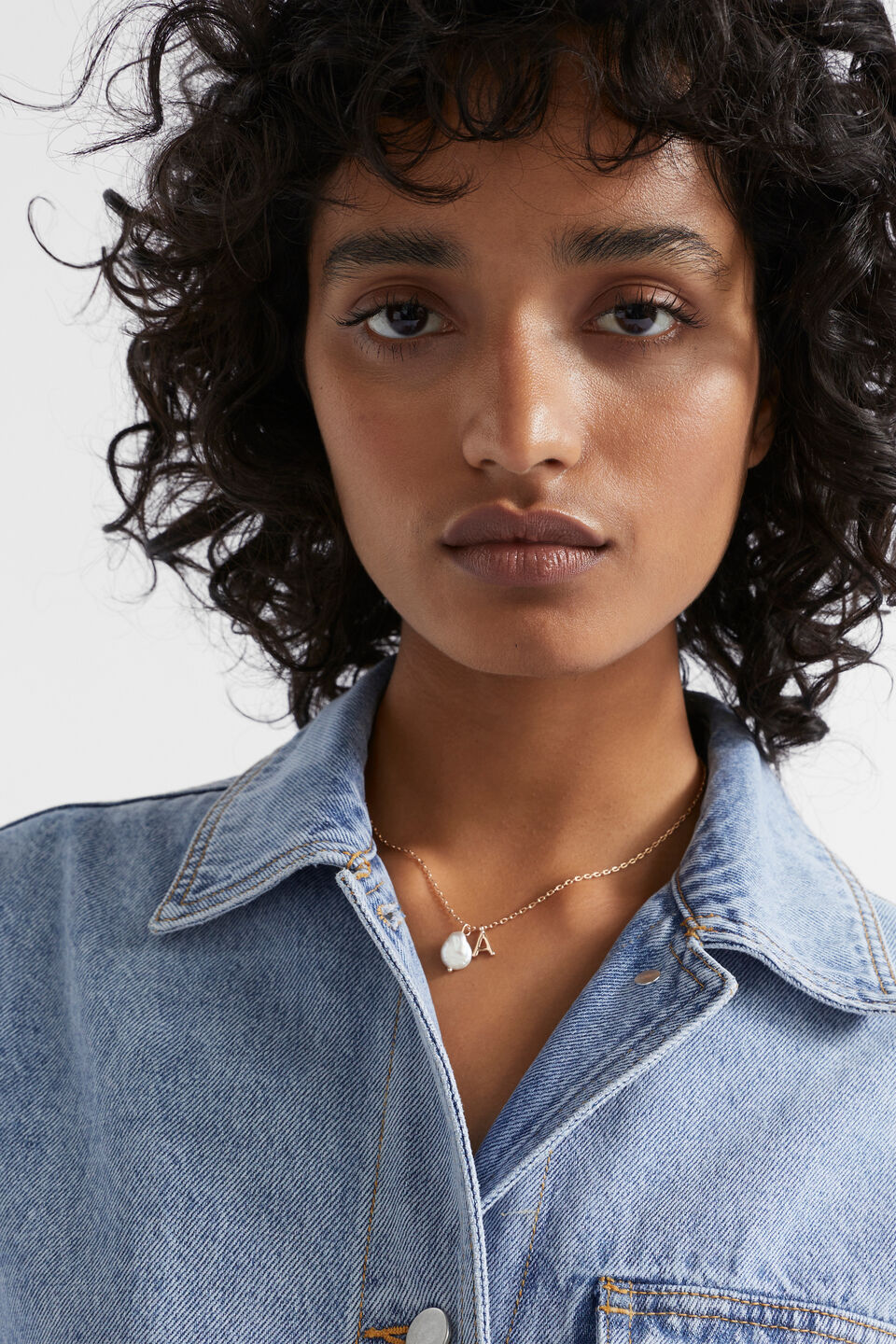 Pearl Alphabet Necklace  B