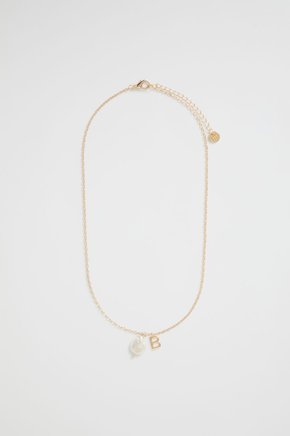 Pearl Alphabet Necklace  B