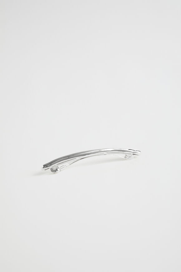 Metal Barrette  Silver  hi-res