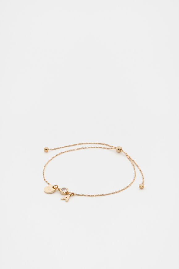 Micro Letter Toggle Bracelet  A  hi-res