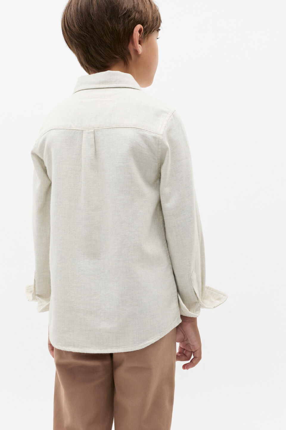 Brushed Shirt  Oat Marle