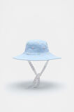 Wide Brim Embroidered Hat  Powder Blue Wash  hi-res