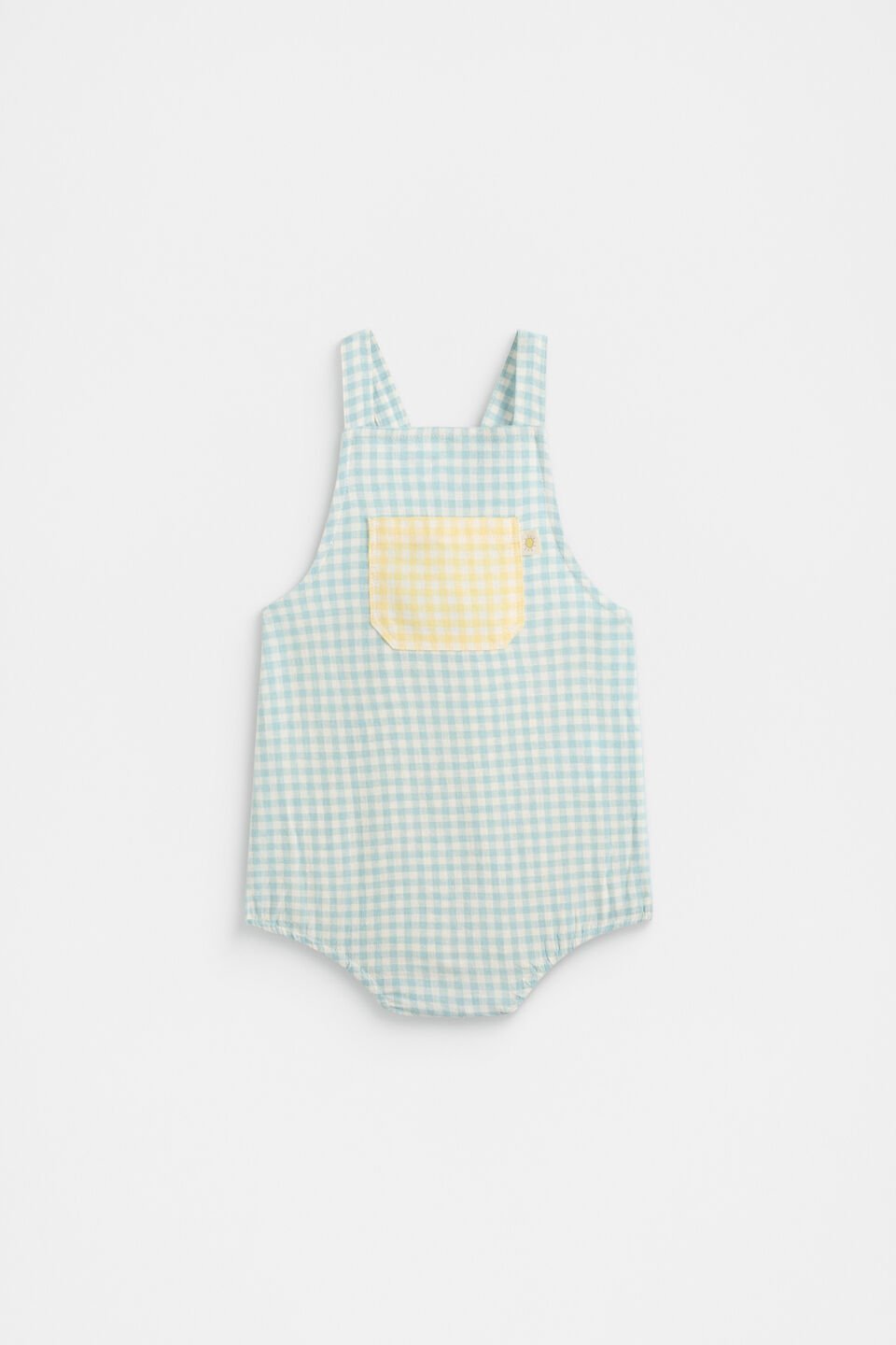 Gingham Romper  Seaspray