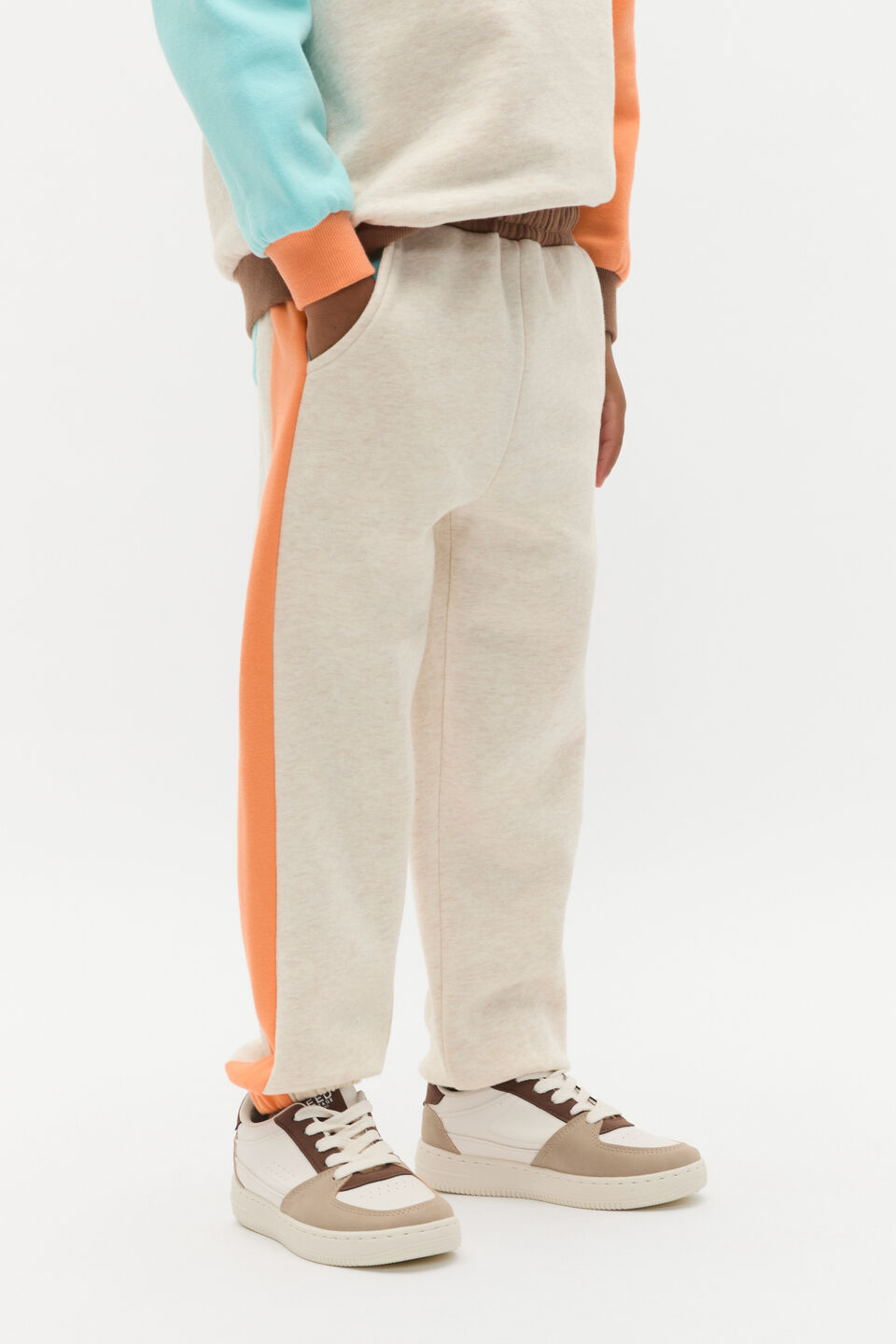 Colourblock Track Pant  Sand Marle