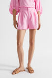 Linen Pleat Front Short  Pink Gin  hi-res