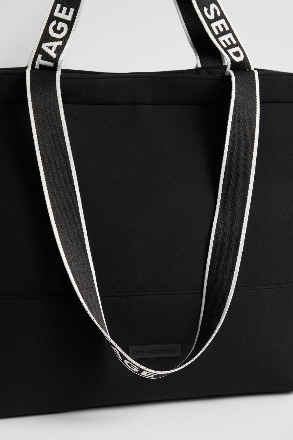 Seed Jersey Overnight Tote  Black