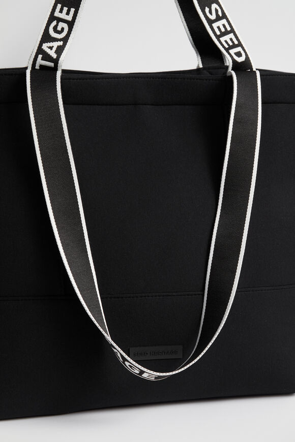 Seed Jersey Overnight Tote  Black  hi-res