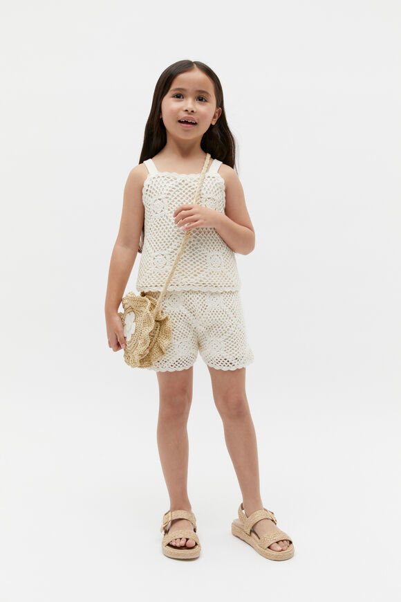 Flower Crochet Short  Milk  hi-res