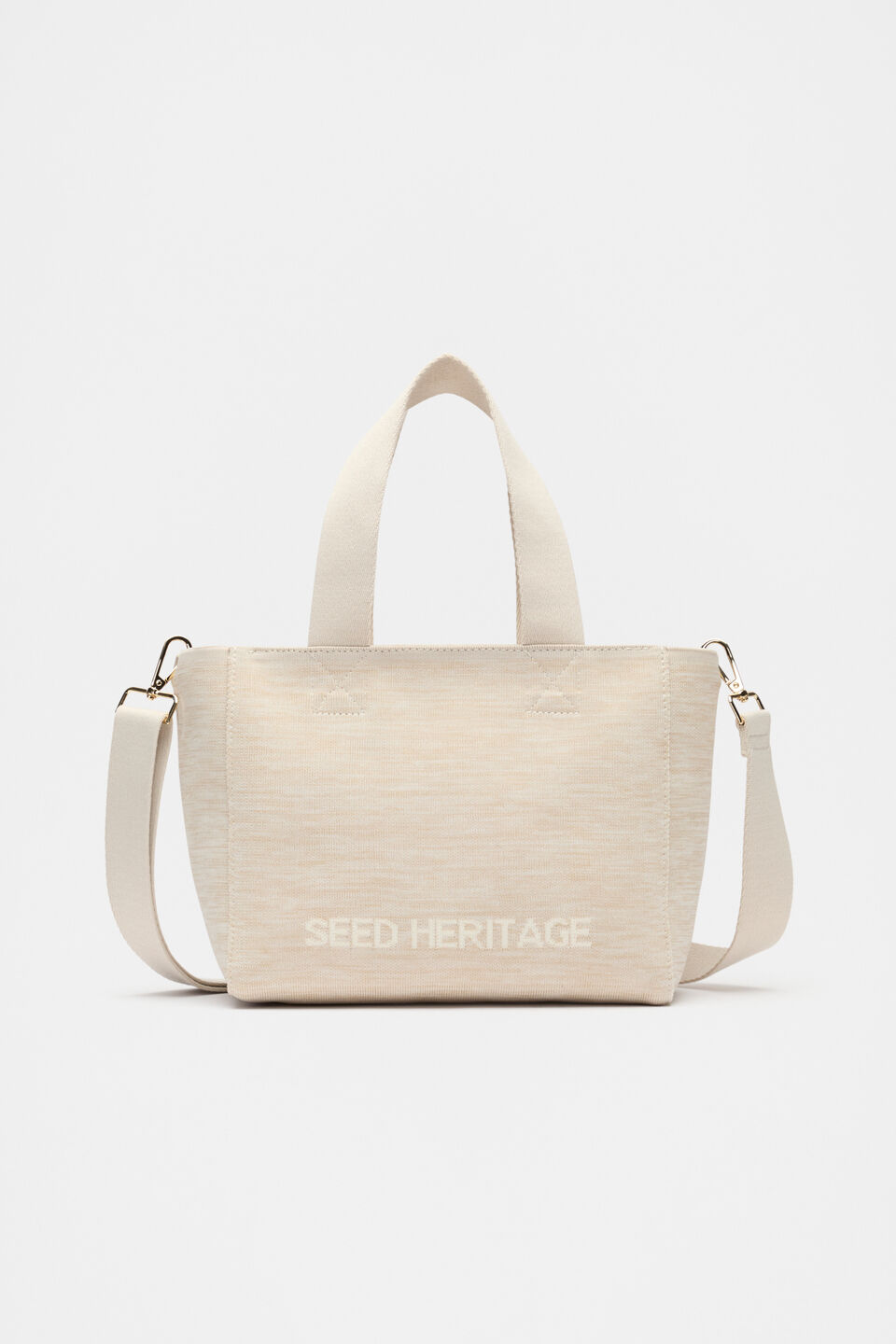 Knit Logo Mini Tote  Oat