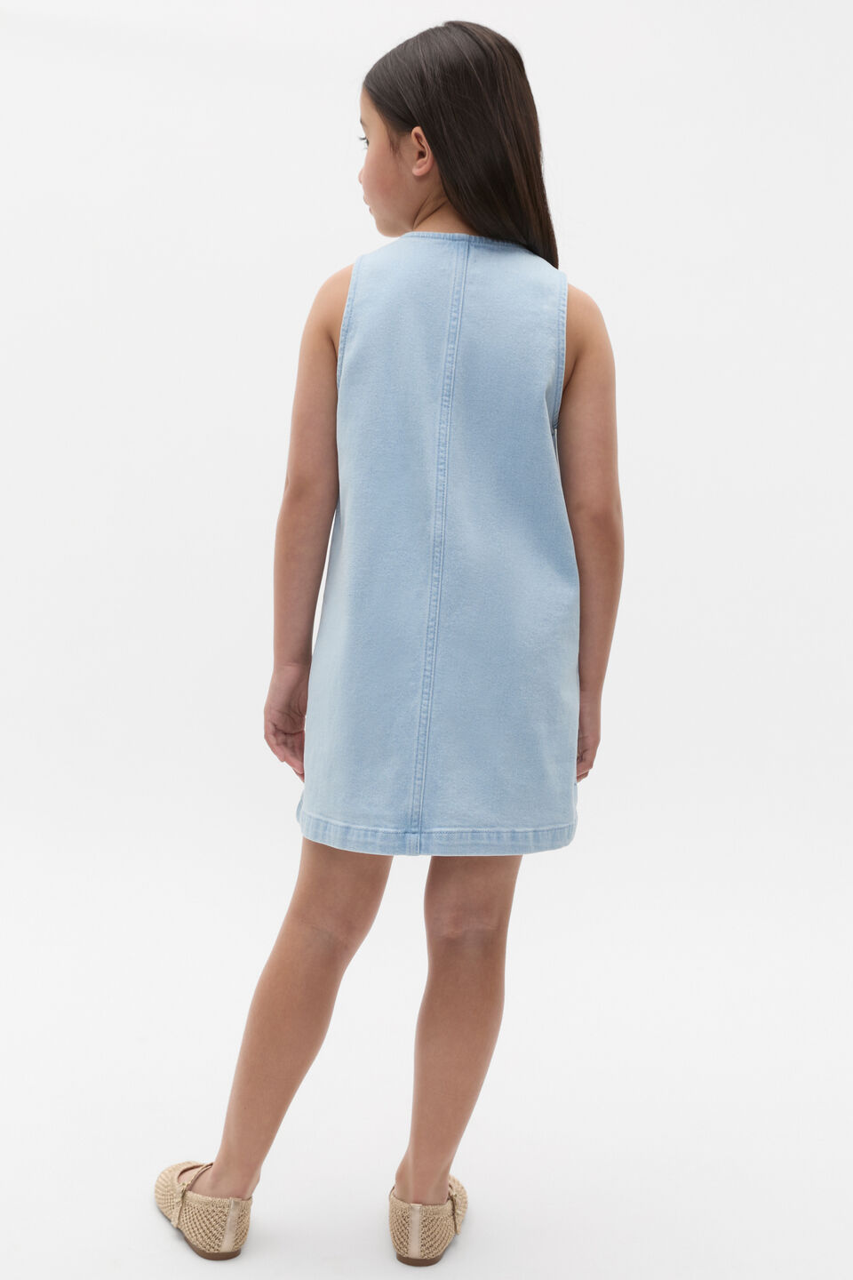 Denim Pinafore  Powder Blue Wash