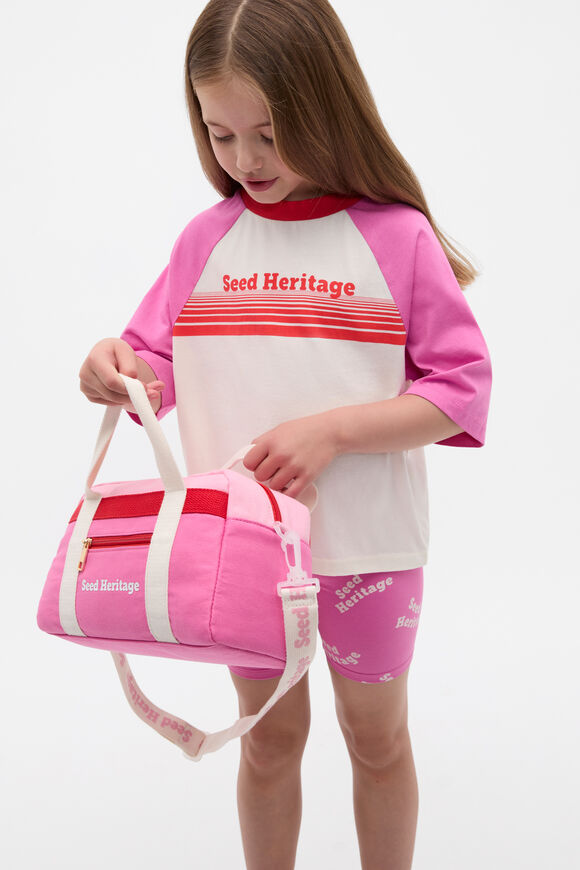 Colourblock Logo Tee  Wild Berry  hi-res