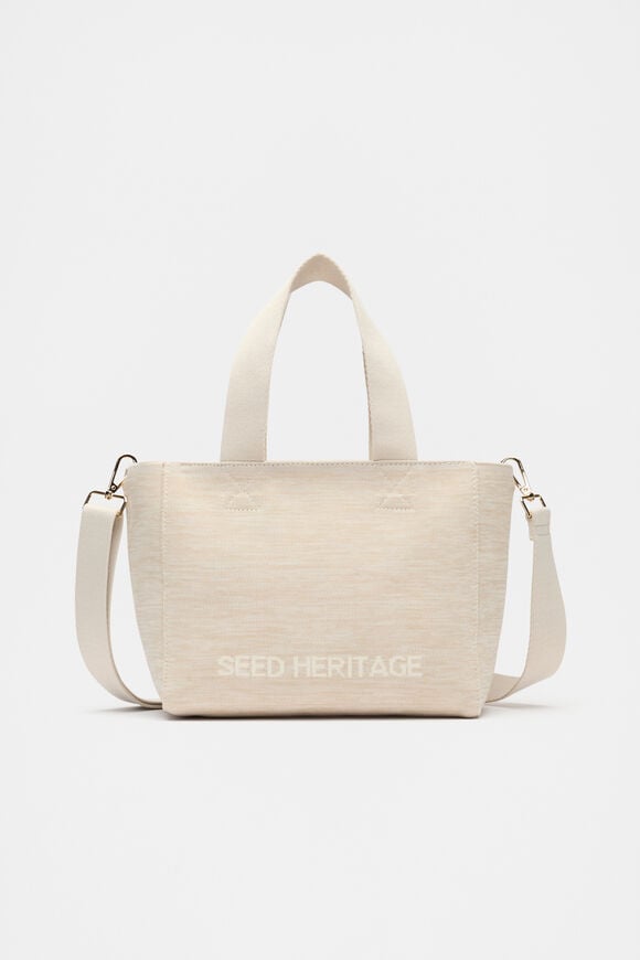 Knit Logo Mini Tote  Oat  hi-res