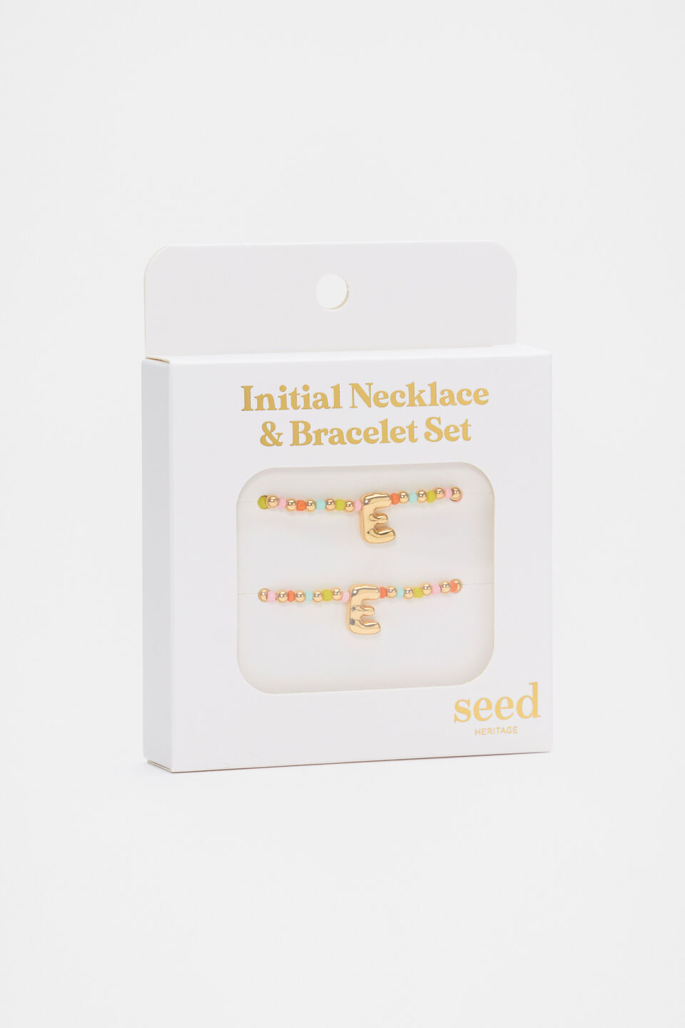 Initial Necklace And Bracelet Set  E