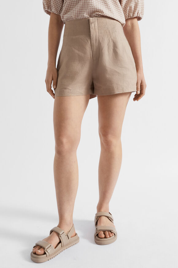 Core Linen Waisted Short  Cookie  hi-res