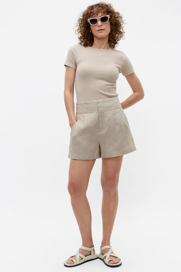 Core Linen Waisted Short  Cool Sand  hi-res