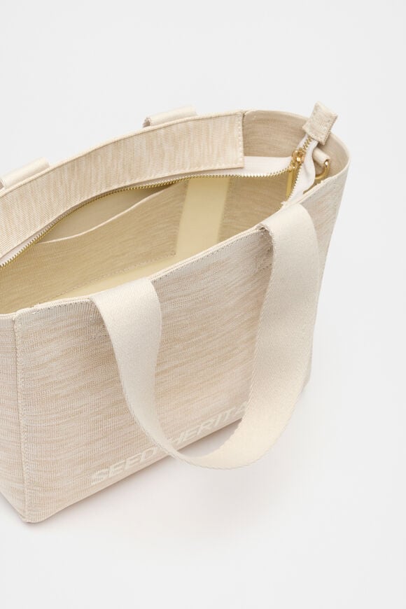 Knit Logo Mini Tote  Oat  hi-res