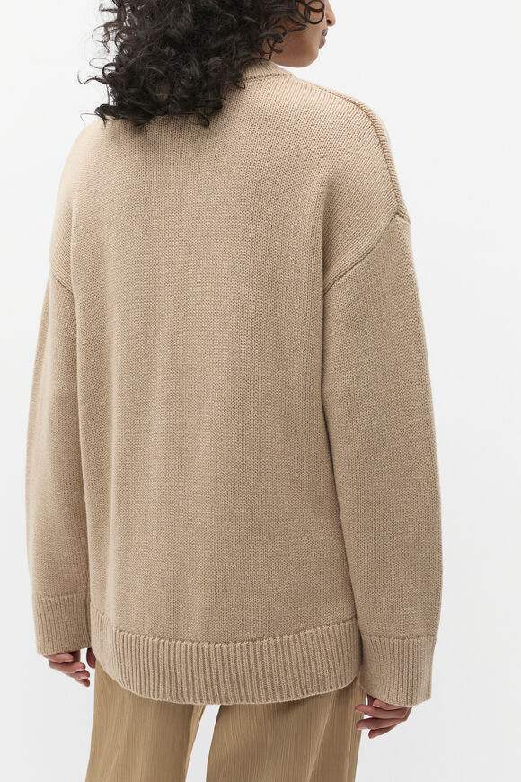 Slouch Crew Neck Twist Knit  Rye Twist  hi-res
