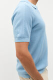 Textured Knit Polo  Sky Blue  hi-res
