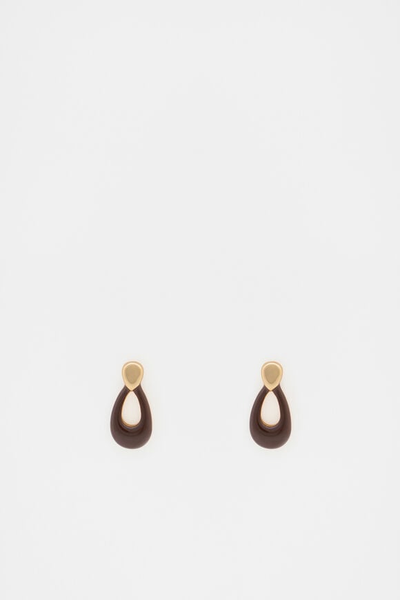 Enamel Small Drop Earring  Merlot  hi-res