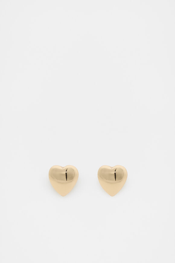 Heart Stud Earring  Gold  hi-res