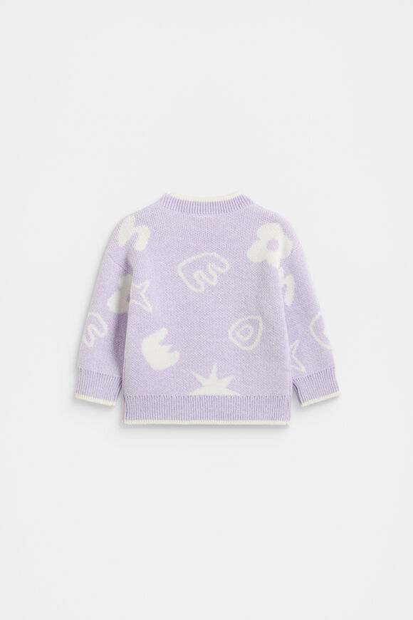 Twisted Yarn Sweater  Lavender  hi-res