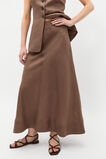 Core Linen Seam Front Skirt  Pinecone  hi-res