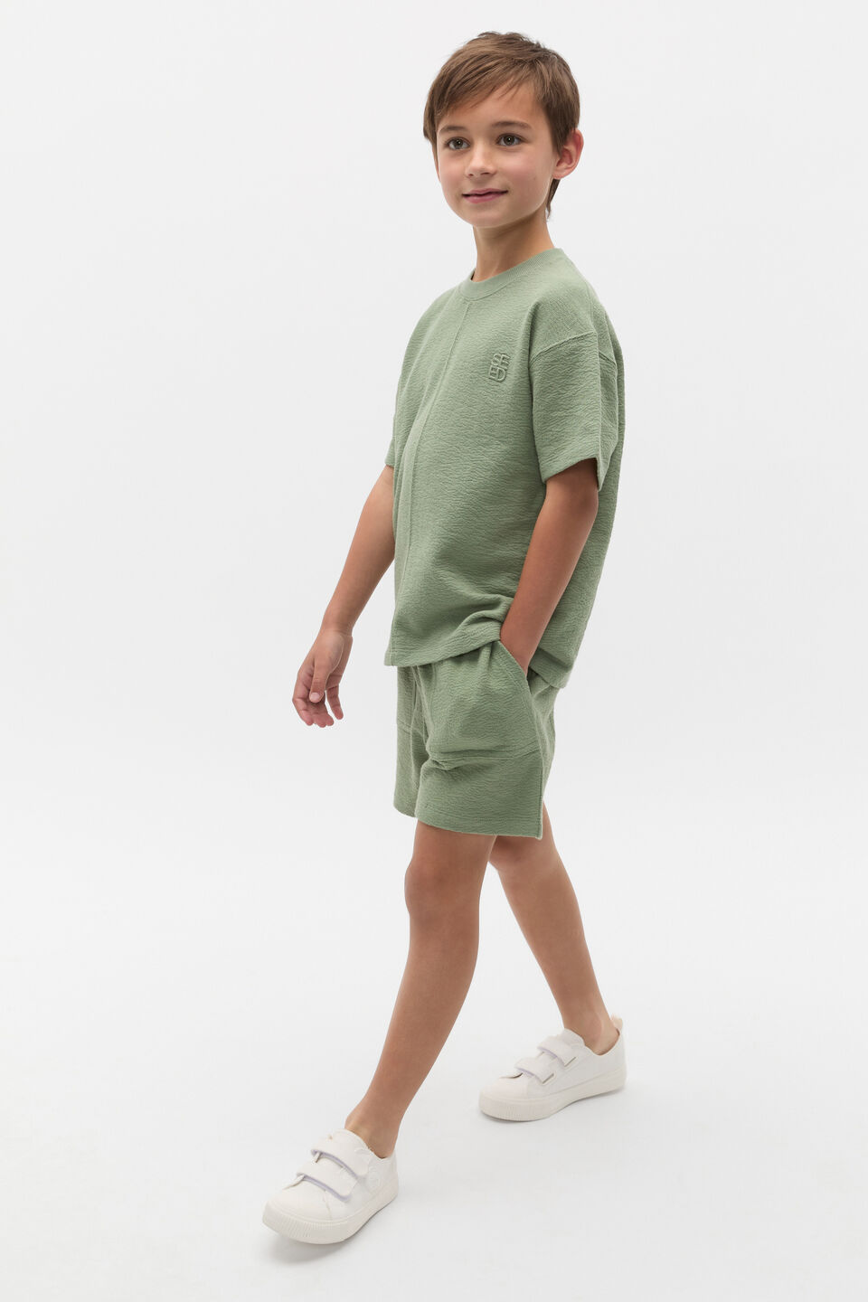 Textured Track Short  Cactus