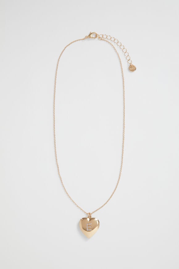 Diamante Initial Locket  E  hi-res