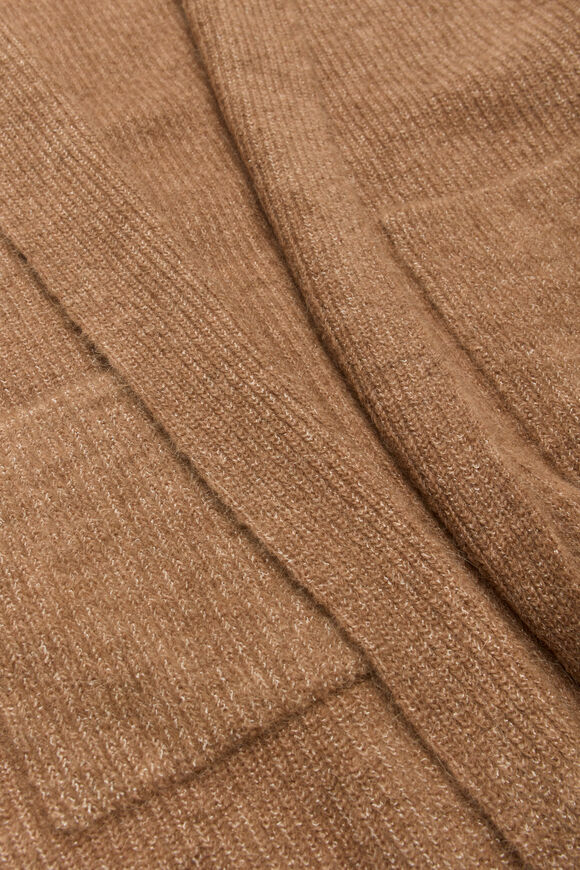 Rib Knit Mid Length Poncho  Amaretto  hi-res