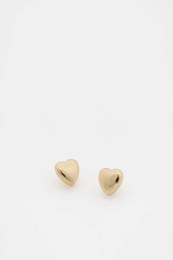 Heart Stud Earring  Gold  hi-res