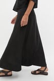 Core Linen Seam Front Skirt  Black  hi-res