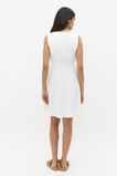 Linen Twist Front Mini Dress  Whisper White  hi-res
