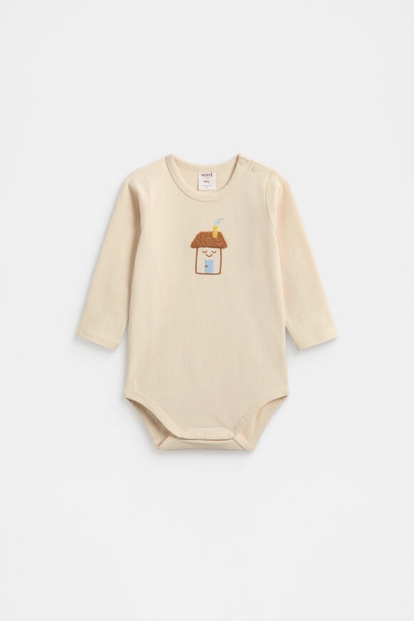 Happy House Bodysuit  Soft Cream  hi-res