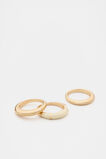Enamel Ring Set  Coconut Cream  hi-res