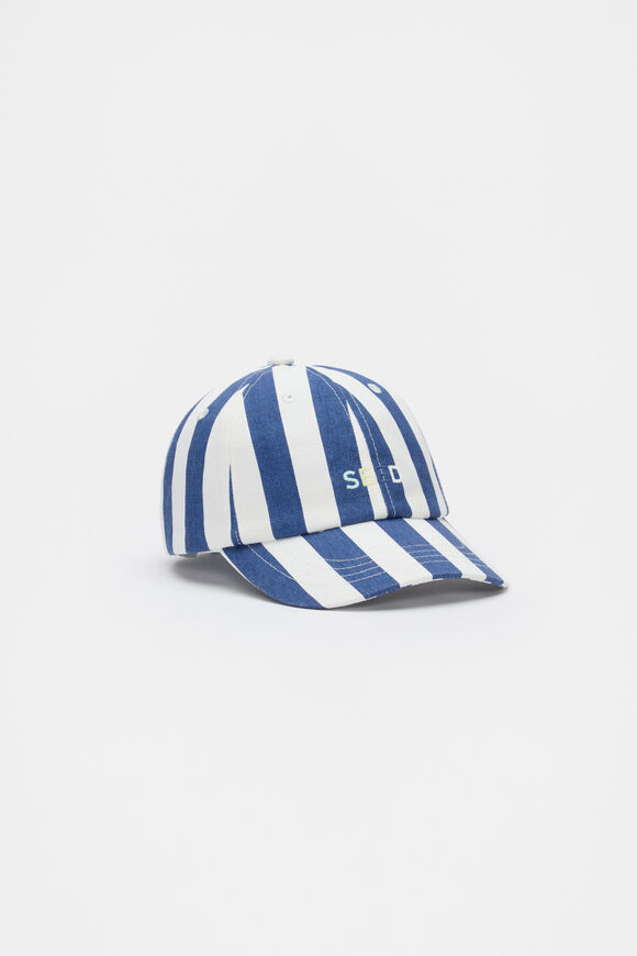 Stripe Cap  Washed Navy Stripe  hi-res