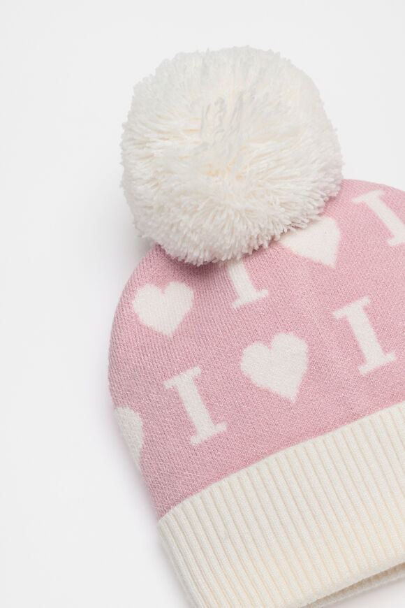 Heart Initial Beanie  I  hi-res