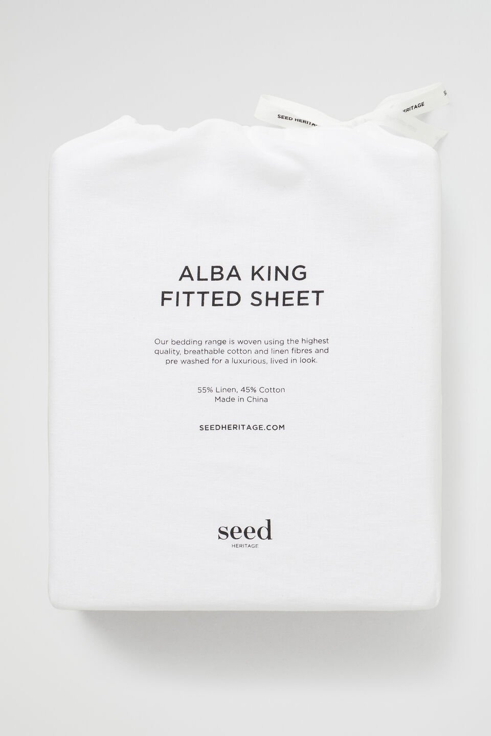 Alba Super King Fitted Sheet  White