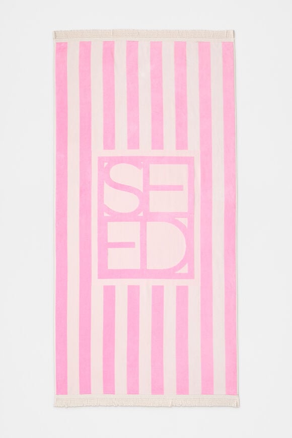 Resort Logo Beach Towel  Fairy Floss  hi-res