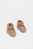 Cable Knit Booties  Nutmeg Marle  hi-res