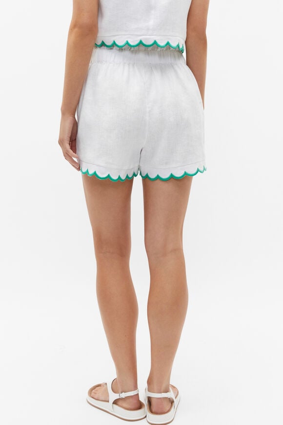 Scallop Hem Paperbag Short  Whisper White  hi-res