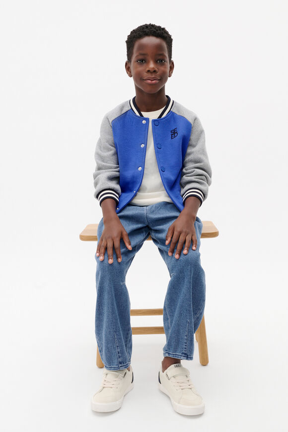 Snap Button Bomber  Blueberry  hi-res